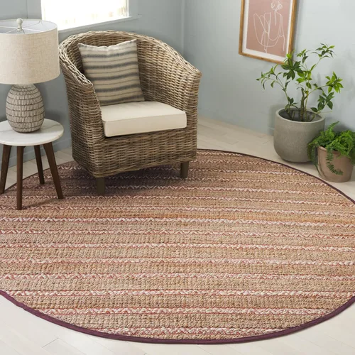 Miniatura 23 de SAFAVIEH Natural Fiber Collection NFB655Z - Alfombra de pasillo de 2 pies 3 pulgadas x 8 pies, color negro y natural, hecha a mano de yute a rayas