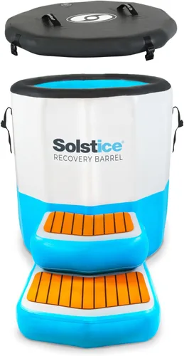 Miniatura 11 de SOLSTICE Bañera fría para 1-2 personas, bañera inflable con tapa aislada, capacidad de 100 galones, incluye bomba, interior espacioso de 30 pulgadas