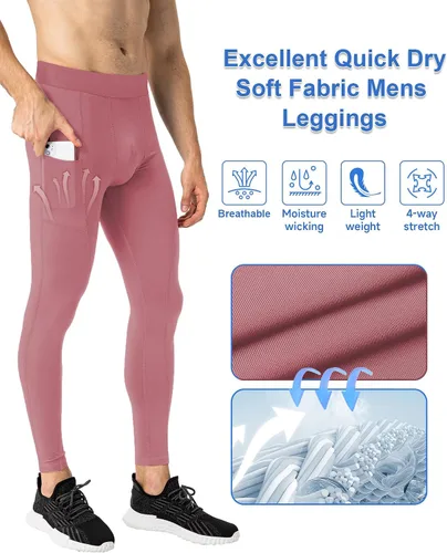Miniatura 112 de SPVISE Pantalones de compresión para hombre, leggings para deportes, gimnasio, mallas atléticas frescas y secas, capa base para correr, fútbol