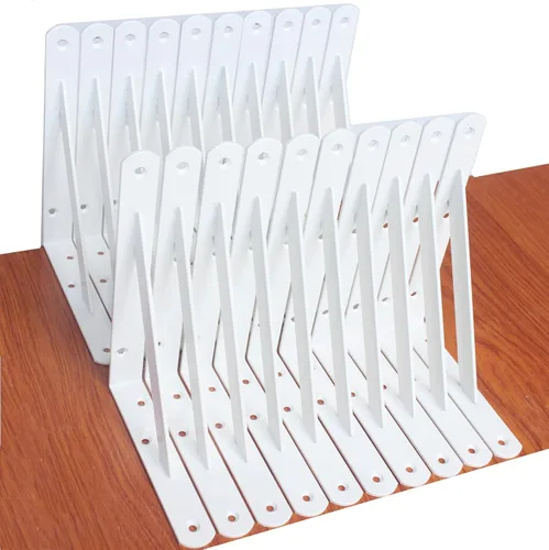 Miniatura 41 de Paquete de 16 soportes de estante resistentes negros de 20 pulgadas de largo x 12 pulgadas de alto con tornillos, soportes de estante de metal