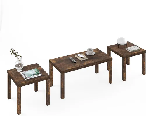 Miniatura 9 de Furinno Mesas auxiliares Theo, ROBLE