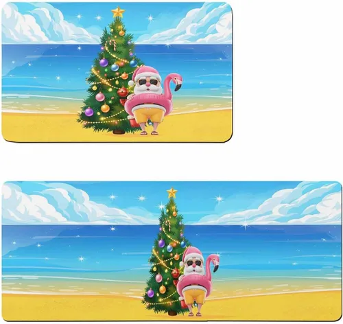 Tapete de baño de Navidad para bañera, antideslizante, de secado rápido y absorbente, con tierra de diatomeas, para fregadero de cocina, lavable,
