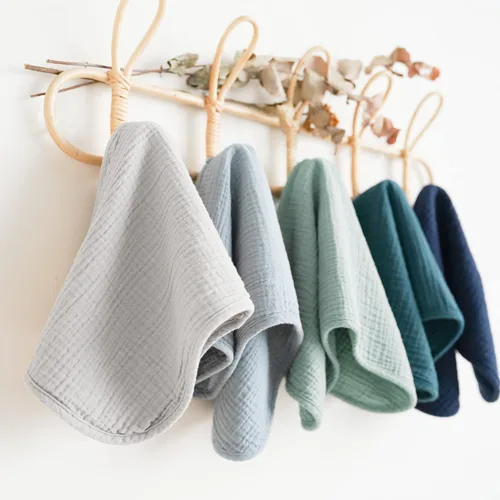 Miniatura 7 de Konssy - Juego de paños de muselina para eructos de bebé, unisex - 6 unidades grandes, 100 % algodón, ropa para eructos para recién nacidos, bebés