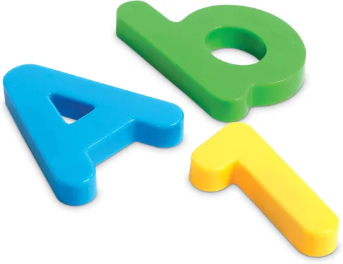 Miniatura 5 de Learning Resources Juego combinado de letras y números magnéticos jumbo - 80 piezas, juguetes de aprendizaje para niños de 3 años en adelante, ABC