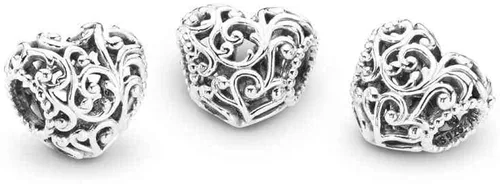 Miniatura 2 de PANDORA Joyería de plata esterlina con forma de corazón real, Metal