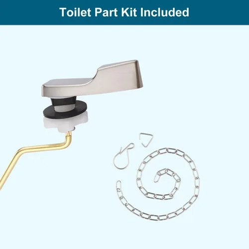 Miniatura 4 de Kit de repuesto de manija de inodoro de metal universal de montaje lateral compatible con American Standard/Mansfield/Gerber/TOTO/Kohler inodoro