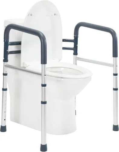 Lianjindun Barras de seguridad para inodoro, asas de baño plegables y portátiles para ancianos, personas mayores, discapacitados y minusválidos,