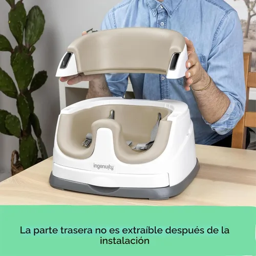 Miniatura 5 de Ingenuity Asiento base para bebé 2-en-1 con bandeja auto-guardable para alimentación y piso - Cashmere