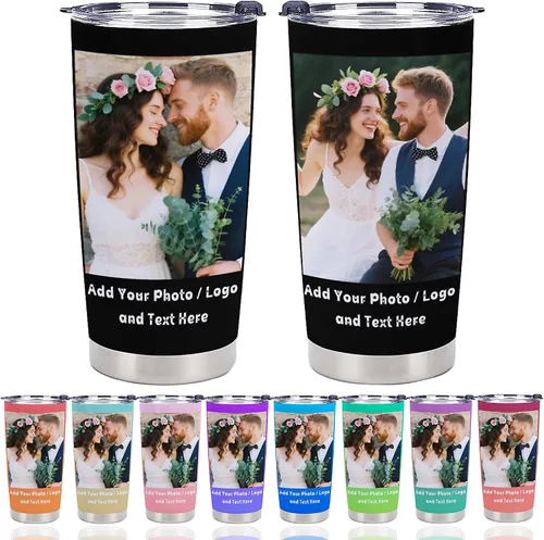 Miniatura 19 de Taza Personalizada de Viaje con Aislamiento al Vacío Personalizable con Tus Fotos y Texto Taza de Café Regalo de Navidad Cumpleaños