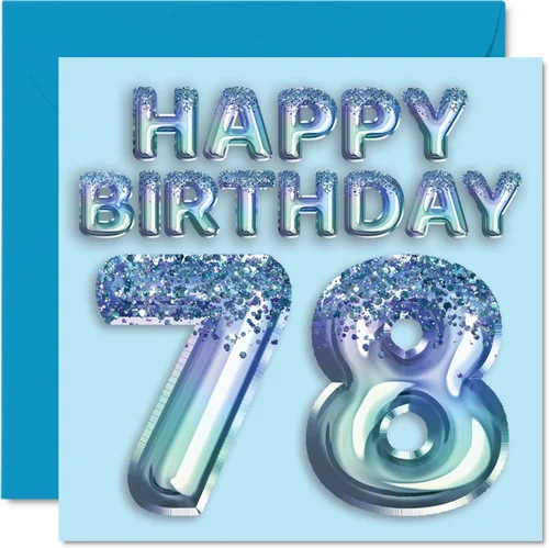 Miniatura 173 de Stuff4 Tarjeta de primer cumpleaños para niños, globo de fiesta con purpurina azul, tarjetas de feliz cumpleaños para niño de 1 año, nieto, hijo, 57