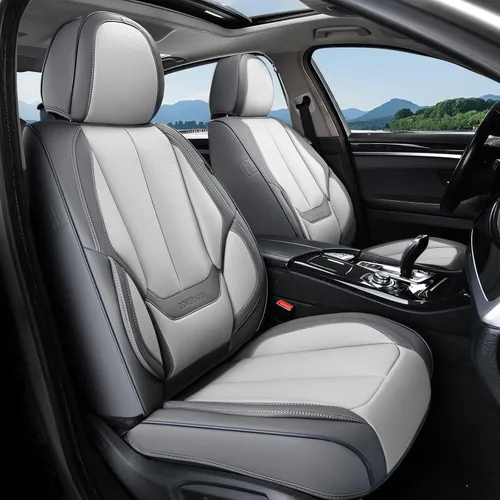 Miniatura 66 de Coverado Juego completo de fundas de asiento de automóvil, fundas de asiento para automóviles, fundas de asiento de coche beige para asientos