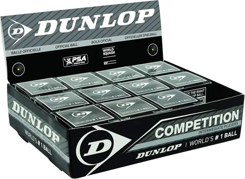 Miniatura 5 de Dunlop Sports Competition Squash Ball, Single Yellow Dot