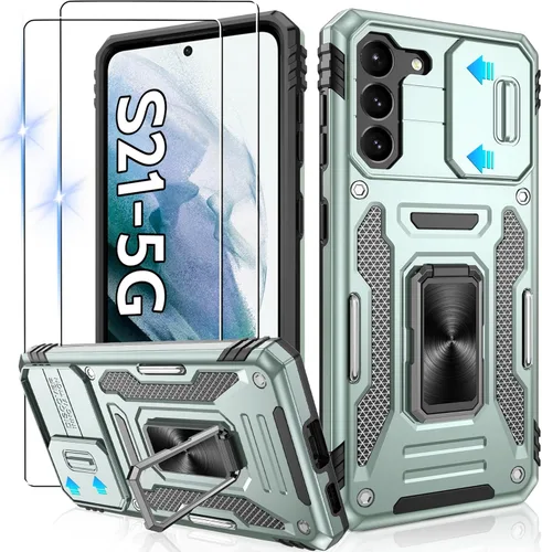 Miniatura 118 de Gritup para Samsung Galaxy S22 Funda con protectores de pantalla HD de 2 paquetes y cubierta deslizante para la cámara, protección contra caídas