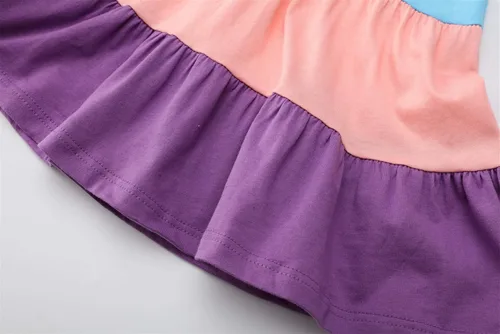 Miniatura 6 de HILEELANG Vestidos de manga corta para niñas pequeñas