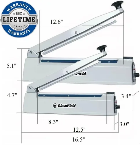 Miniatura 8 de Sellador Pro, Sellador térmico de impulso patentado de 8 pulgadas, Máquina de sellado de bolsas súper resistente de 2 mm de ancho de sellado con 2