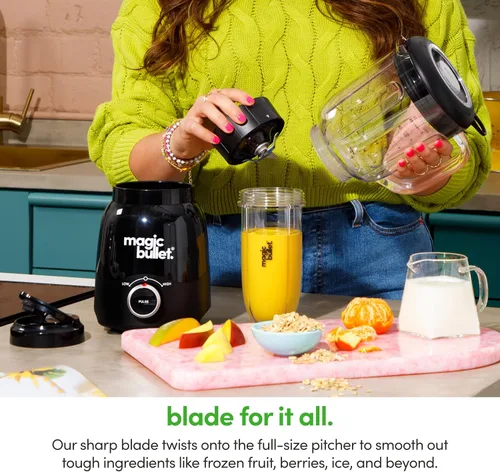 Miniatura 8 de Magic Bullet - Licuadora Combo, Jarra de 48 oz, Taza de Mezcla, Dial de Velocidad Simple – MBF50200AK