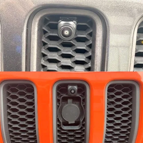 Miniatura 5 de Cámara de visión frontal para Jeep Wrangler JL Rubicon JLU JLR Gladiator JT 2018-2021 cámara todoterreno orientada hacia adelante carcasa de metal