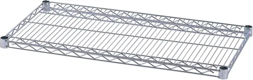 Miniatura 11 de Alera Paquete de 2 estantes adicionales para estanterías de alambre, 36 x 24 pulgadas, NSF, acero, acabado plateado, entornos húmedos y secos