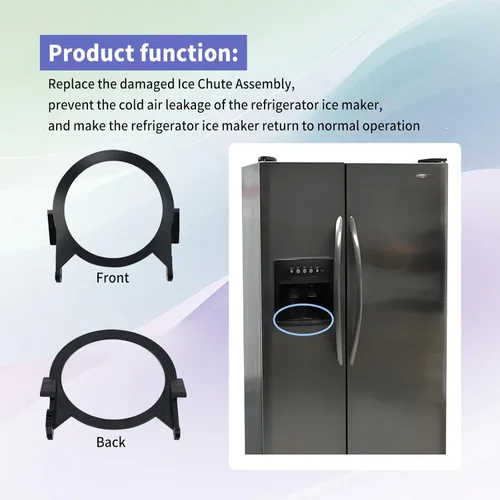 Miniatura 4 de 241688401 Piezas de solapa de sello de puerta de canal de hielo para dispensador de refrigerador, sustituye a 5304421629 7241688701 compatible