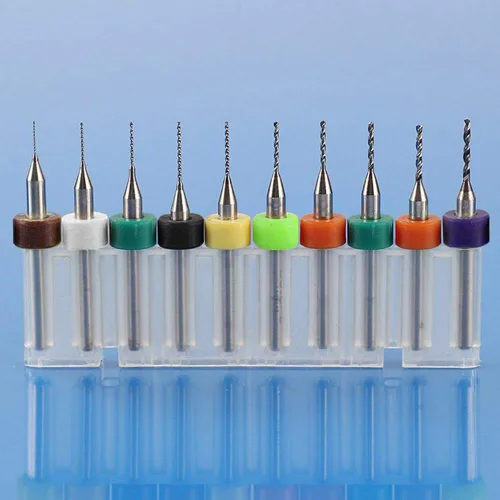 Miniatura 3 de Juego de 50 brocas PCB para flauta en espiral de carburo de 0.012 in-0.047 in para placa de circuito de impresión, joyería Dremel grabado CNC