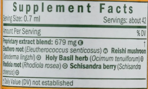 Miniatura 3 de Herb Pharm Administrador del estrés: Tintura adaptogénica de apoyo al estrés, Rhodiola Rosea, extracto de albahaca sagrada, extracto de hongo