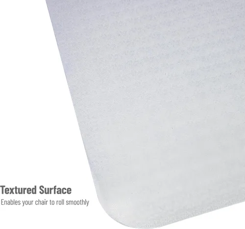 Miniatura 4 de Mind Reader Tapete para silla de oficina para suelos de madera dura, protector de suelo debajo del escritorio, rodante, PVC, 35.25 pulgadas de largo