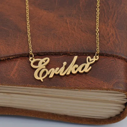 Miniatura 5 de HUAN XUN Collares personalizados con dije de inicial para mujeres y niñas en oro y plata, Acero inoxidable, Acero inoxidable