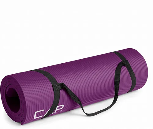 Miniatura 20 de CAP Barbell Colchoneta de yoga y ejercicio de alta densidad de 1/2 pulgada con correa Múltiples opciones