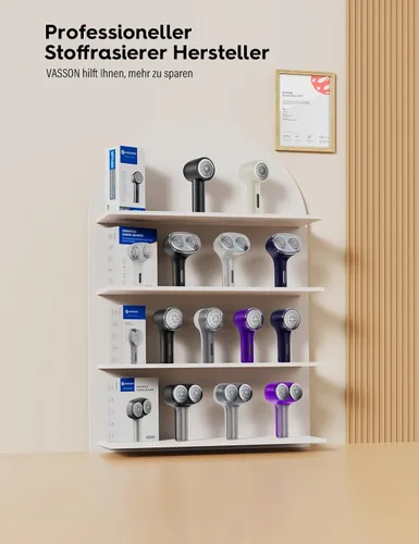 Miniatura 8 de VASSON Afeitadora de tela, removedor eléctrico de pelusa recargable, afeitadora de pelusa, afeitadoras de suéter para quitar pelusas, quitapelusas