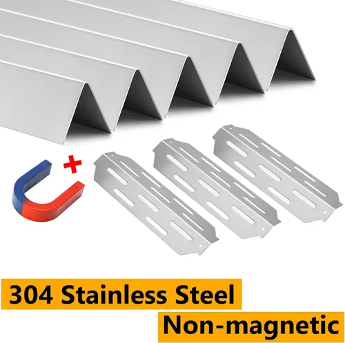 Miniatura 3 de GasSaf Barras aromatizantes de 17 pulgadas para parrillas de gas Weber Genesis II 300, deflectores de calor 304 para Weber GS4 Genesis II E-310, II