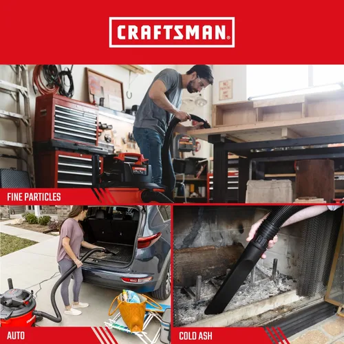 Miniatura 4 de CRAFTSMAN CMXZVBE38751 - Filtro de vacío para polvo fino en seco y húmedo (5-20 galones) Se adapta a la mayoría de aspiradoras CRAFTSMAN de 5 a 20