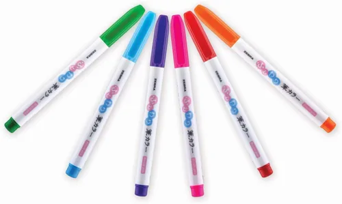 Miniatura 4 de ZEBRA PEN cepillo, punta, colores surtidos, 6 unidades ZEBRA FUNWARI PEN ST 6/PKG, paquete de 6