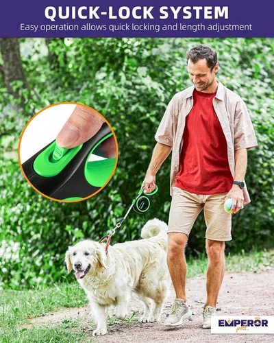 Miniatura 3 de Emperor Pets BL16S - Correa retráctil de 16 pies para perros pequeños, hasta 44 libras, correa resistente retráctil de 16 pies, correas para perros