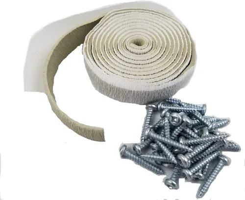 Miniatura 5 de Ventilador de techo RV de 14 pulgadas con tapa estilo cuña ahumada, anillo de adorno de 1 pulgada, masilla y tornillos 74112A-PS