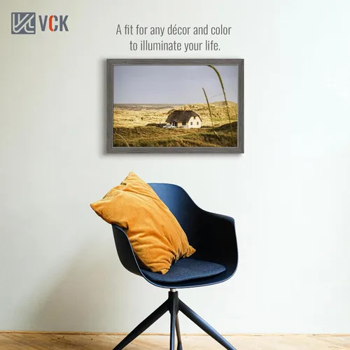 Miniatura 53 de VCK Marcos para póster de madera maciza de 22.375 x 34 pulgadas, marco de fotos A1 negro con montaje en pared, paquete de 3