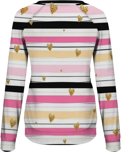 Miniatura 33 de Sudadera de manga larga con estampado de leopardo y corazón para mujer, para el día de San Valentín, sin botones, para niñas, regalos