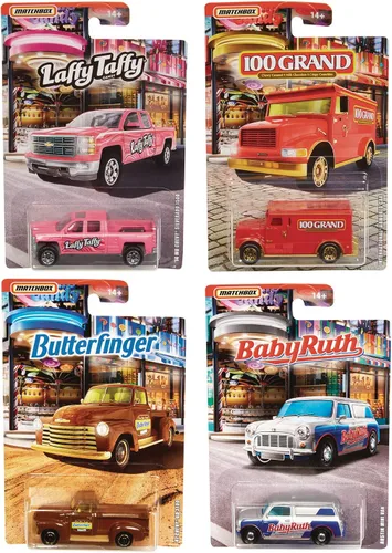 Miniatura 2 de Matchbox Juego de 4 autos fundidos a presión de la serie temática de caramelos 2019