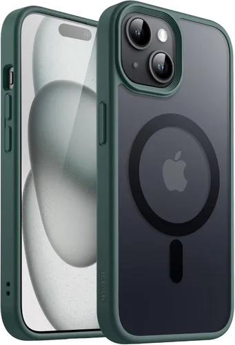 Miniatura 31 de JETech Funda magnética para iPhone 15 de 6.1 pulgadas, compatible con MagSafe, translúcida mate, delgada, a prueba de golpes, color negro