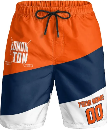 Miniatura 30 de Custom Hockey Men's Shorts Gifts for Men Casual City Youth Fans Sport Beach Shorts Add Name & Number Quick Dry