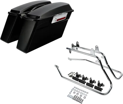Miniatura 18 de SLMOTO Alforjas rígidas para Harley Electra Road King Glide 1994-2013 peltre Denim