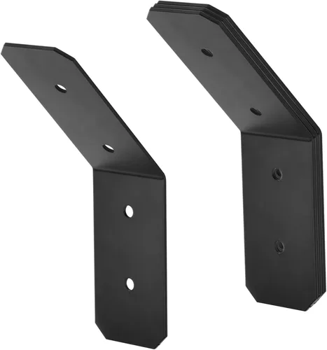 Miniatura 5 de Paquete de 4 soportes angulares de 45 grados para postes de madera de 4 x 4, pérgola, calibre 11