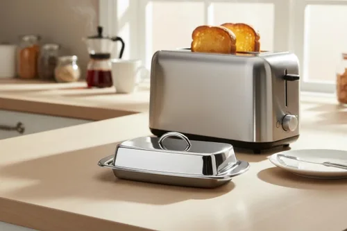 Miniatura 8 de Cuisinox Mantequillera de acero inoxidable con tapa, 4 "x 7.5