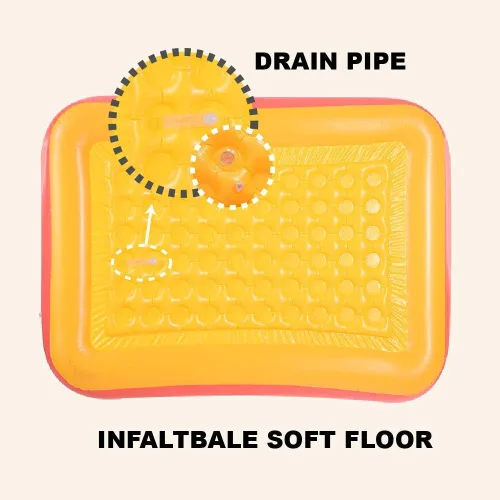 Miniatura 8 de Piscina inflable, piscinas infantiles de 59 x 45 x 20 pulgadas con suelo suave inflable, piscinas inflables duraderas para patio trasero, jardín