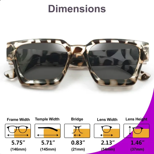Miniatura 38 de VISOONE Moda 100% UV400 Protección Rectángulo TR90 Y2K Gafas de sol Accesorios para Mujeres Hombres RIVER, Carne de suelo/Gris Rosa