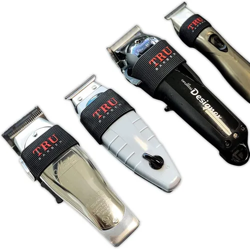 Miniatura 5 de TRU BARBER Bandas de cortapelos 4 piezas, manga cortaúñas para barberos, manga cortaúñas para herramientas de barbero, antideslizante, resistente al