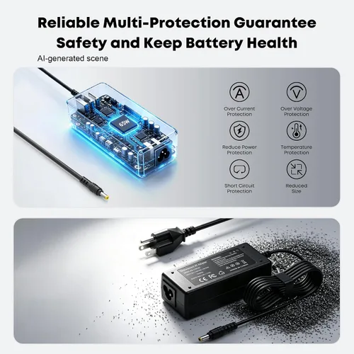 Miniatura 4 de WZXHU Cargador para portátil de 65 W compatible con Acer Aspire E15 E5-575 V5 V7 V3 R3 R7 S3 E1 M5 F5 F15 Series 5517 5250 5253 5336 5349 5532 5534