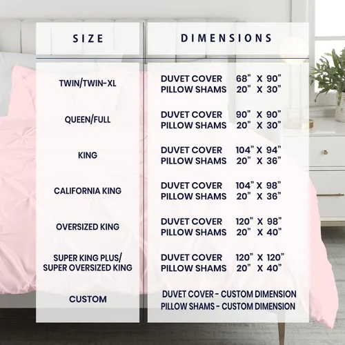 Miniatura 40 de Kotton Culture 1 Pc Twin/Twin XL Size Pinch Pleated - Pintuck Duvet Cover Only - 100% Egyptian Cotton Sateen -1000 TC Luxury Comforter Cover-Zipper