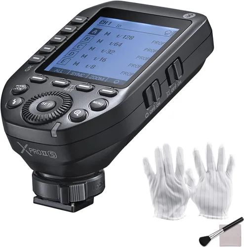Godox XPROII-S 2.4G Transmisor de disparador de flash inalámbrico TTL Autoflash 1/8000s HSS Pantalla LCD grande 32 canales 16 grupos de reemplazo
