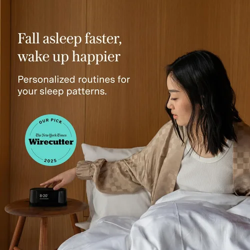 Miniatura 6 de Loftie Reloj despertador con máquina de sonido – Reloj despertador inteligente con luz nocturna, ruido blanco, altavoz Bluetooth, más de 100 sonidos