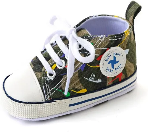 Miniatura 90 de Zapatos deportivos de lona de lona para bebés y niñas, suela antideslizante suave, suela antideslizante
